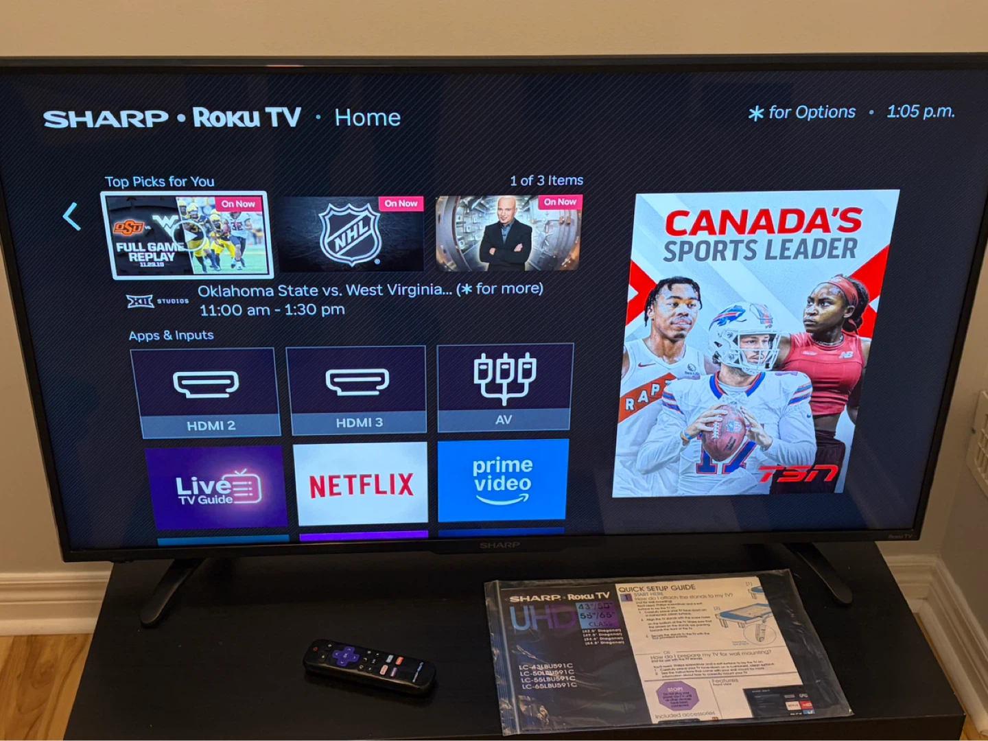 42 inch Sharp Roku TV 4K UHD