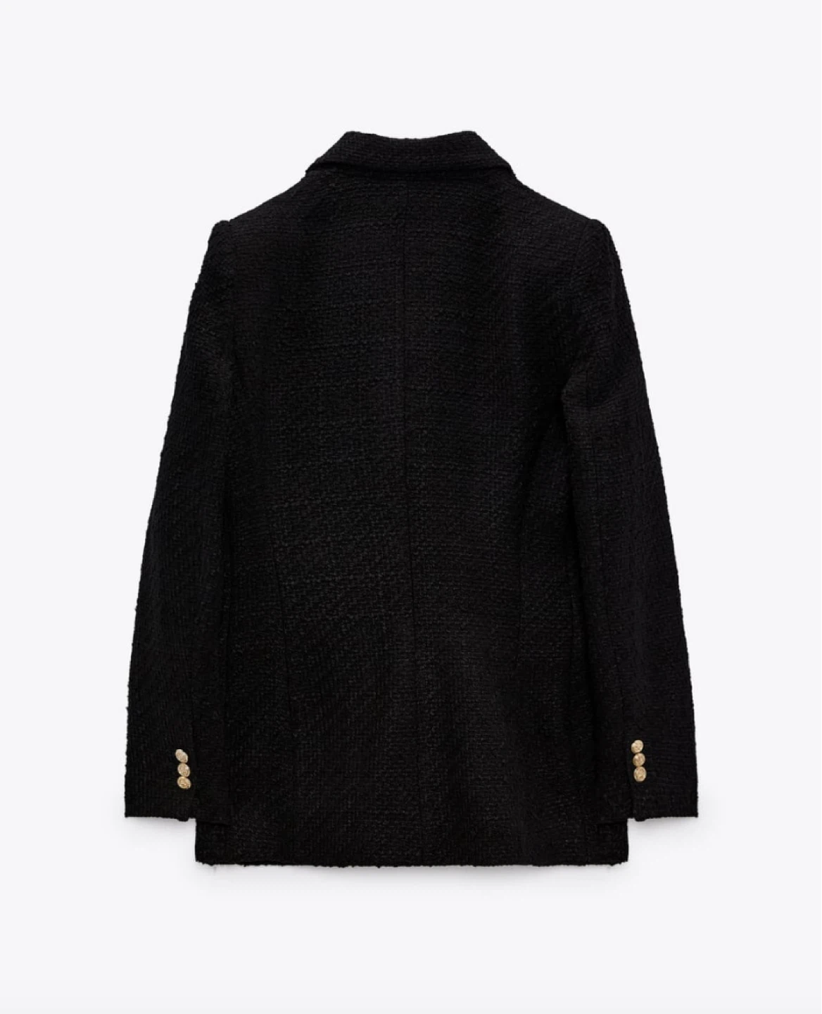 Zara Black Double  Tweed Blazer m - photo 4