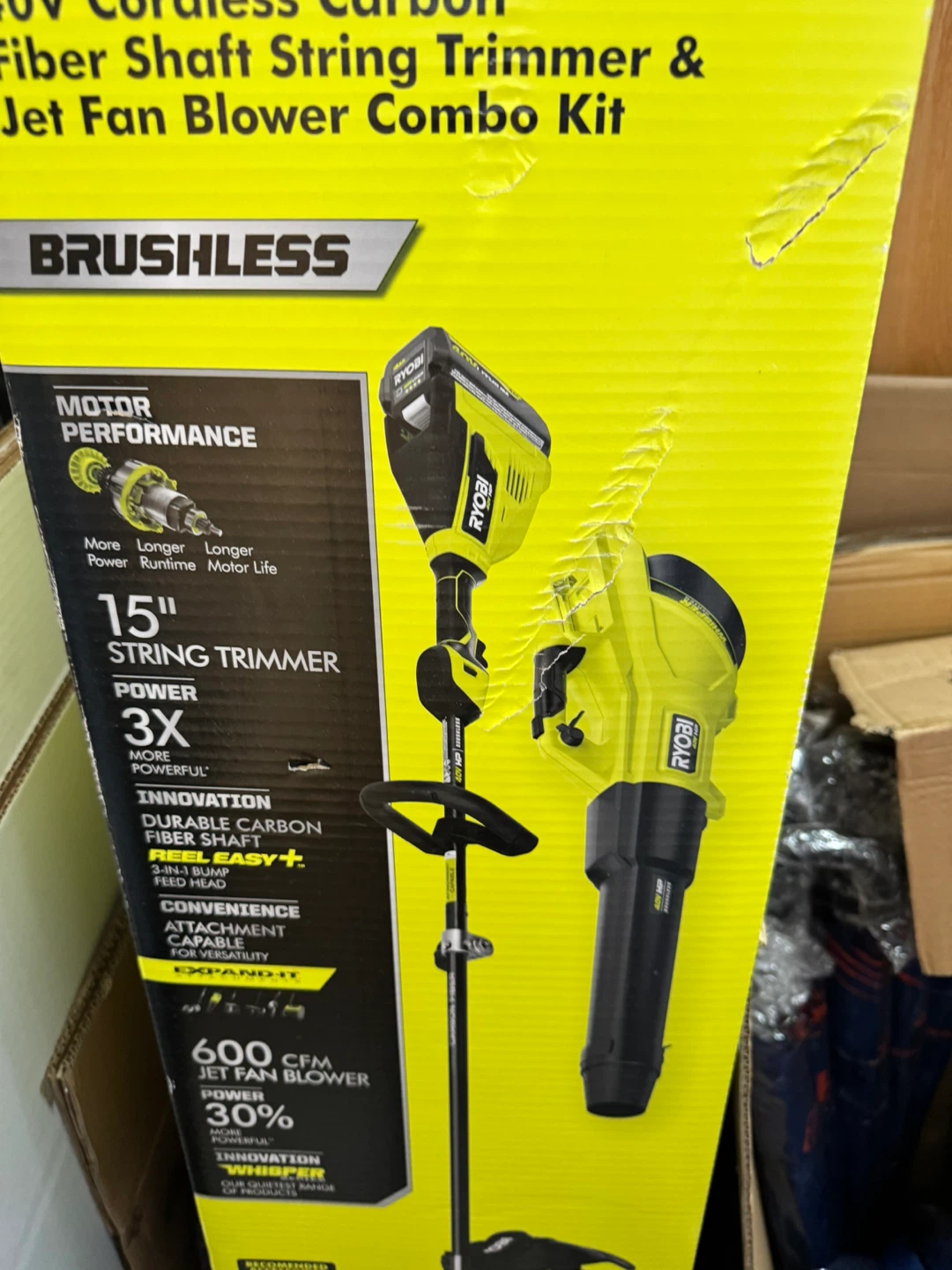 Ryobi 40V HP Cordless String Trimmer & Blower Combo Kit - photo 2