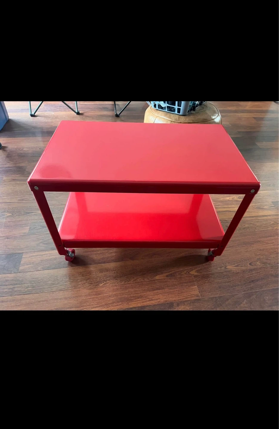 Red Coffee Table with Wheels - photo 3