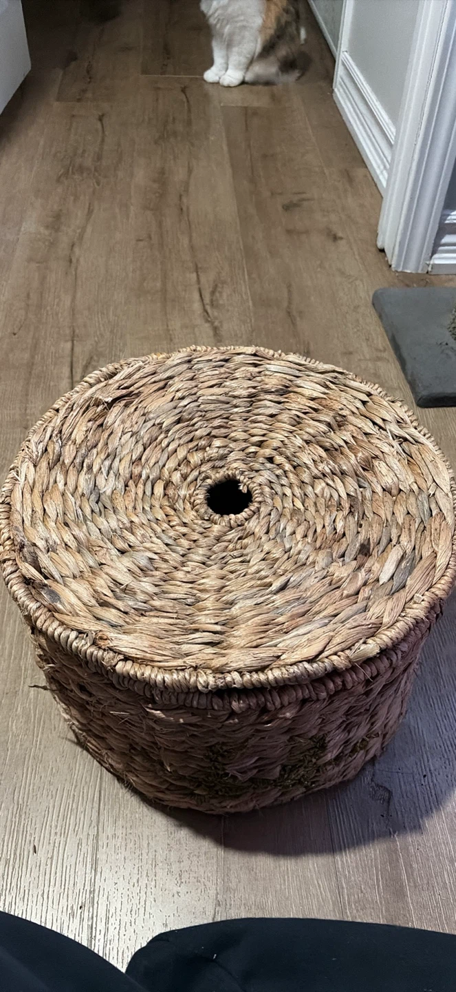 Woven Round Storage Basket with Lid - photo 2