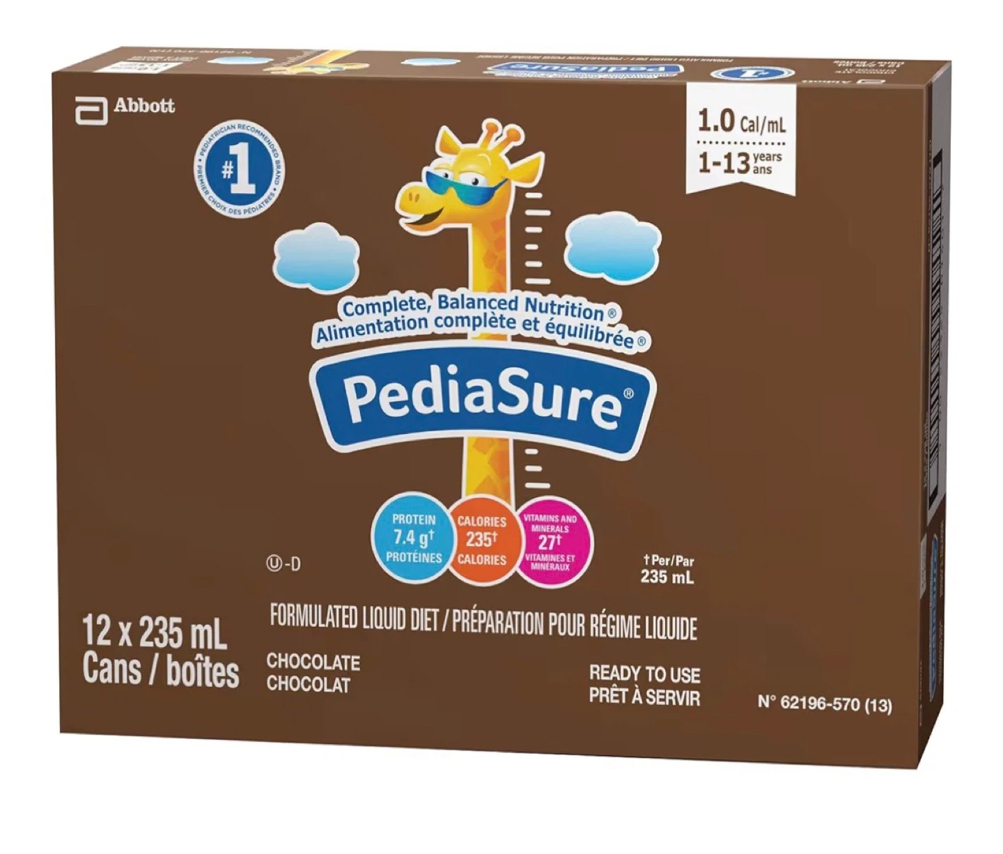 PediaSure 12 x 235 mL (Chocolate Flavoured)