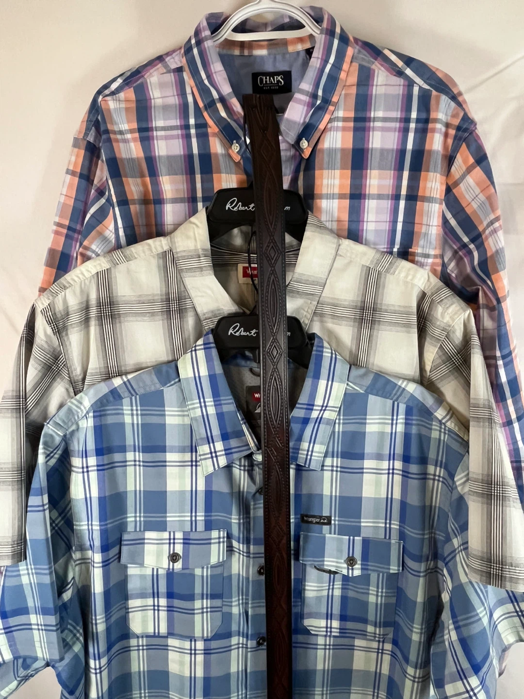 XL Men’s Stampede bundle: 3 shirts and a tooled leather belt
