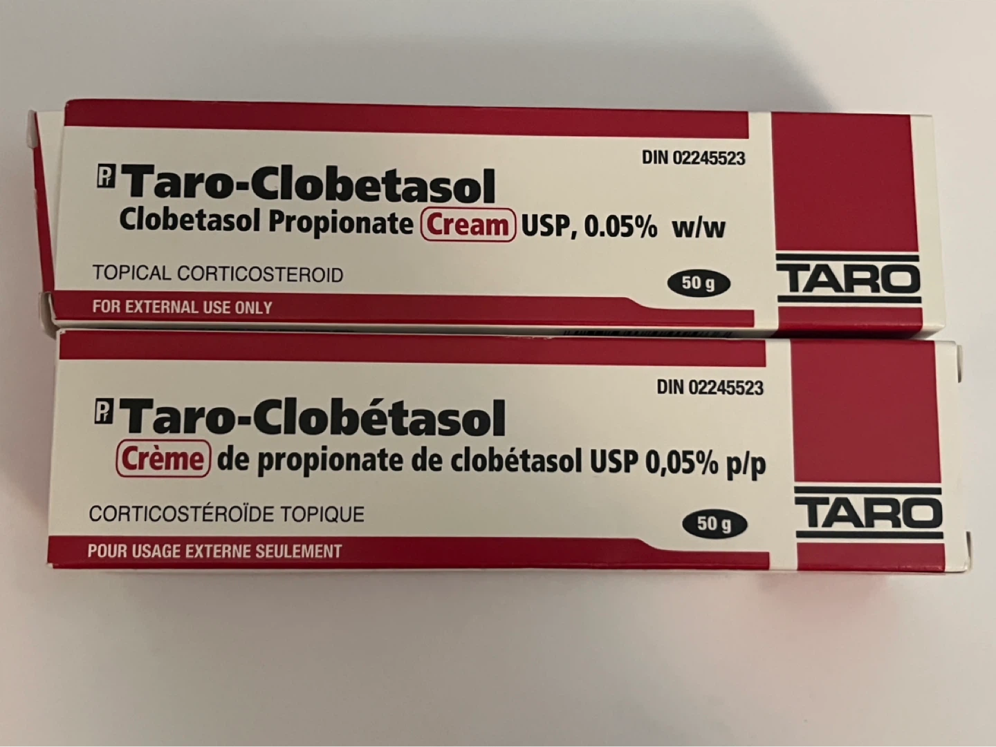 Taro Clobetasol Cream 0.05% USP 50g (2 Pack)