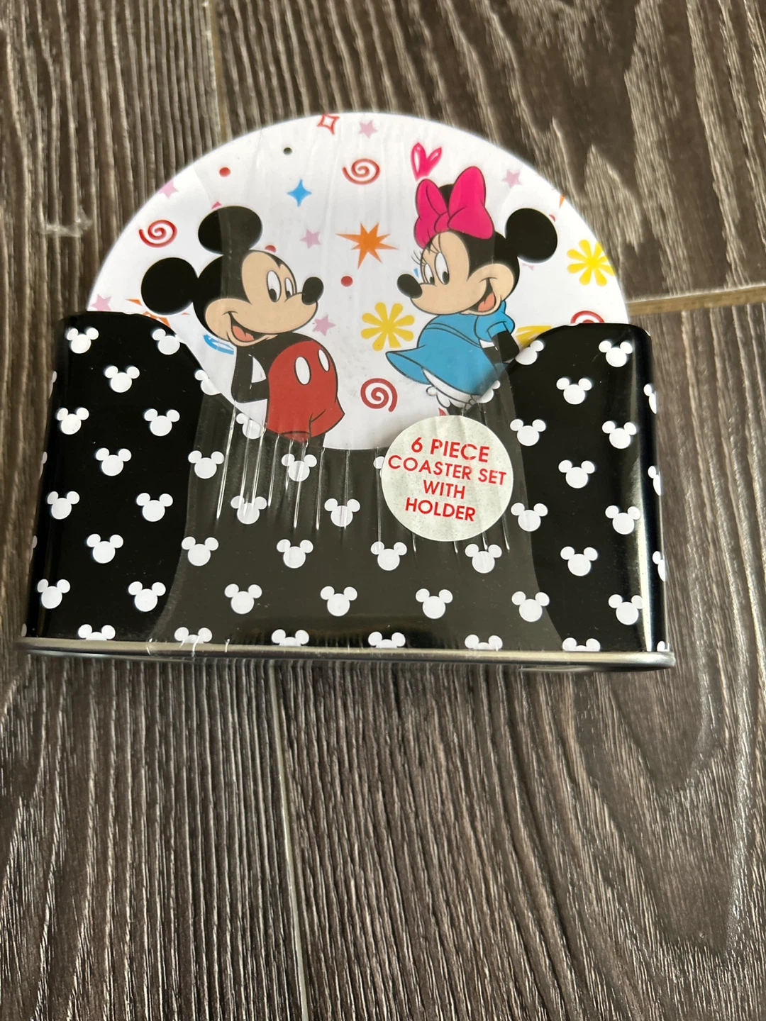 Disney Mickey & Friends 6 Piece Coaster Set with Holder