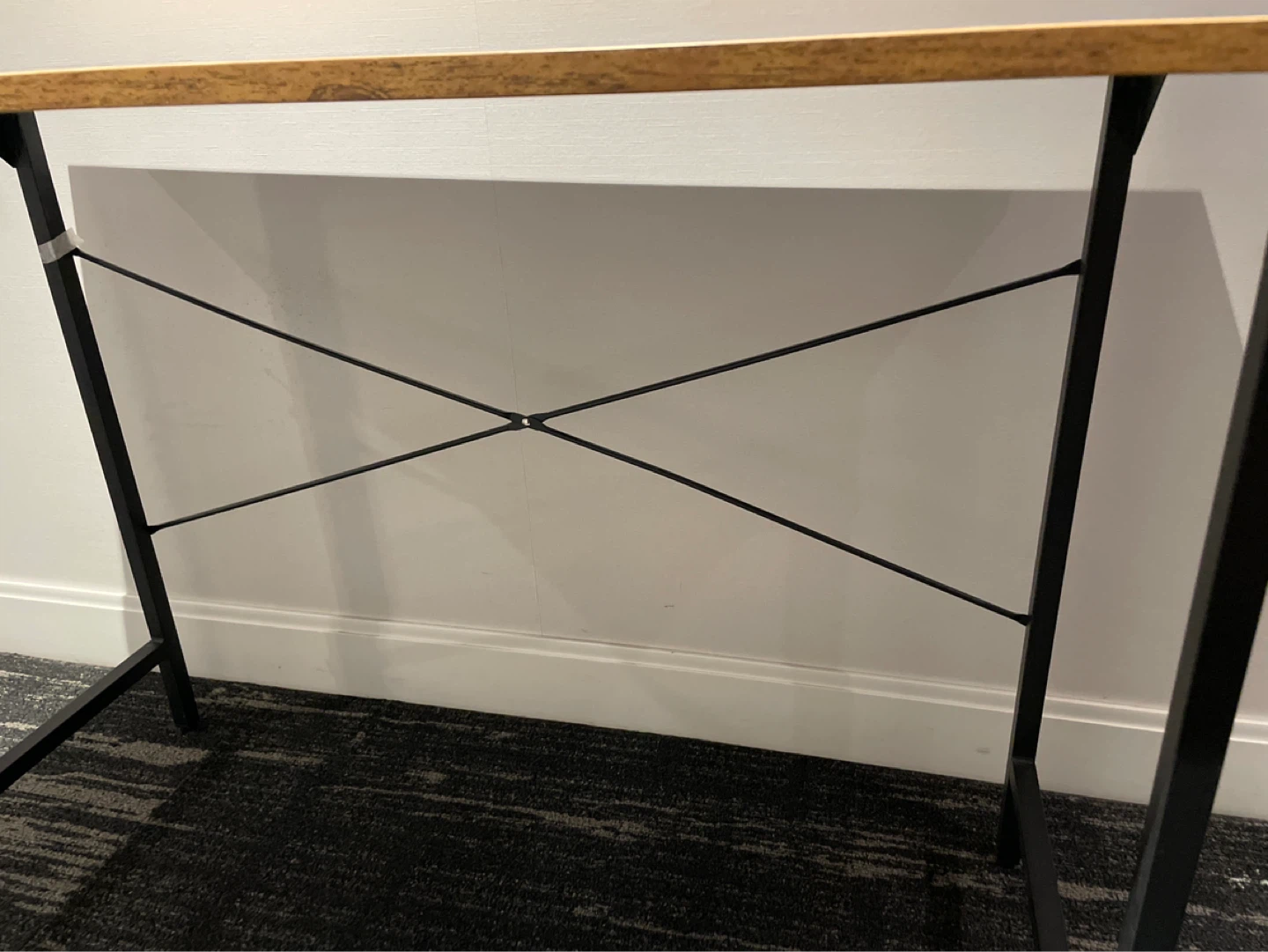 Wooden Top Desk with Black Metal Legs - photo 3