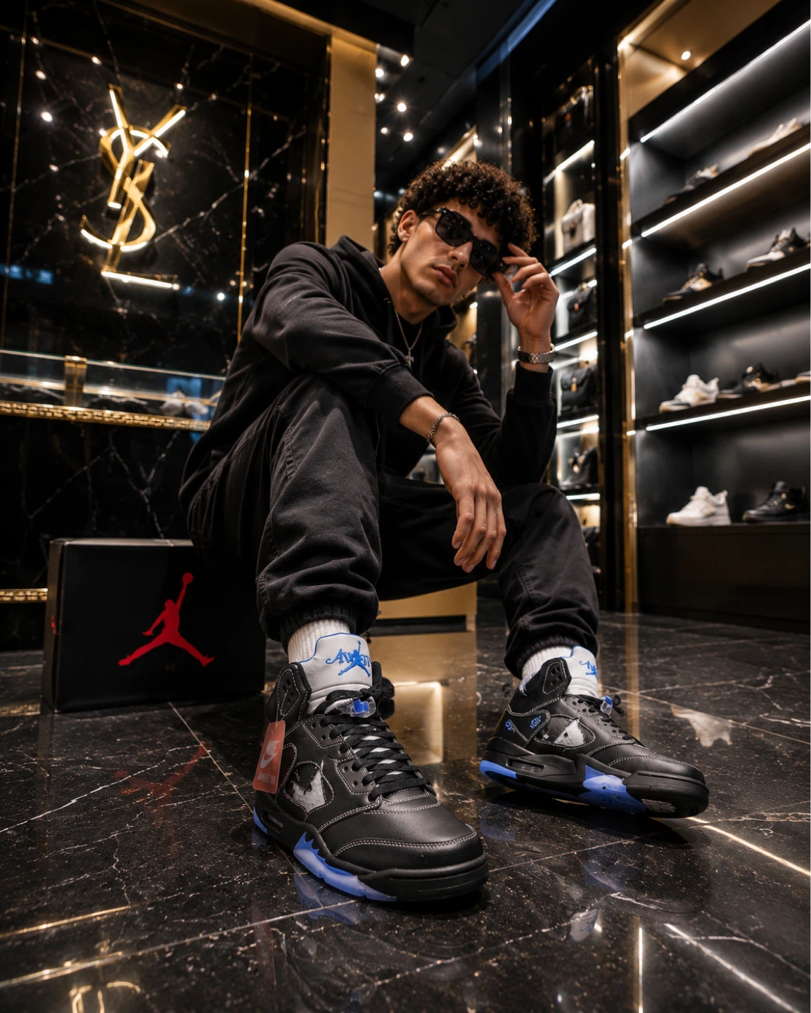 🔥👟 AWAKE NY x AIR JORDAN 5 “BLACK RACER BLUE” 👟🔥