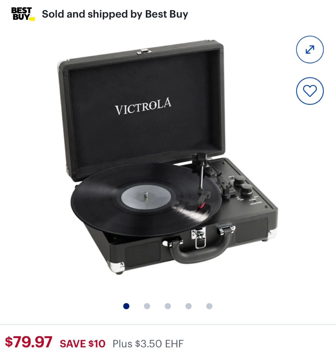 Classic Victrola portable turntable - photo 5