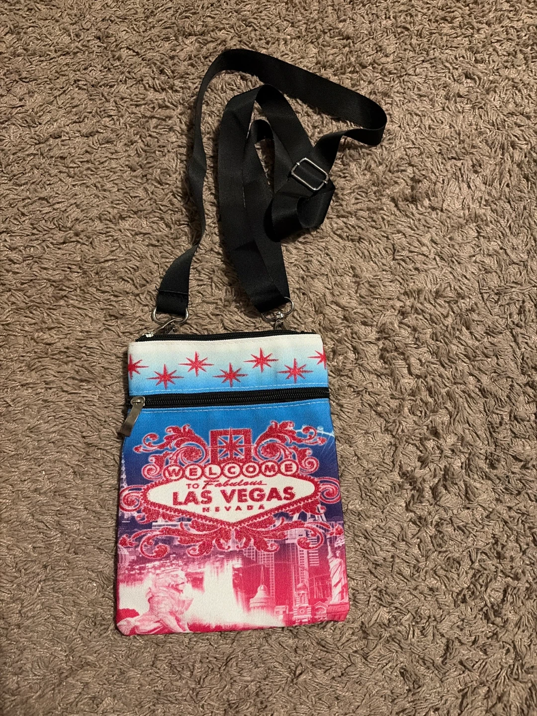 Las Vegas Travel Pouch with Strap