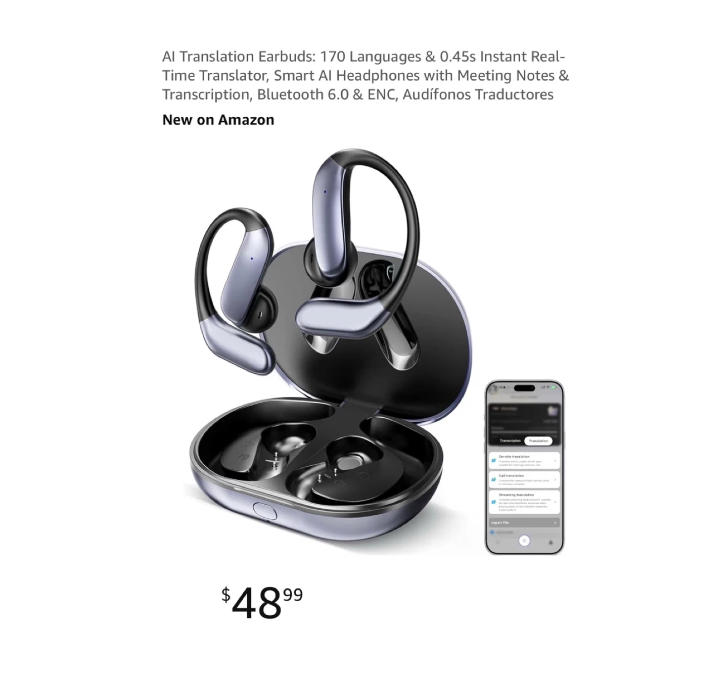 Brand new AI Translation Earbuds