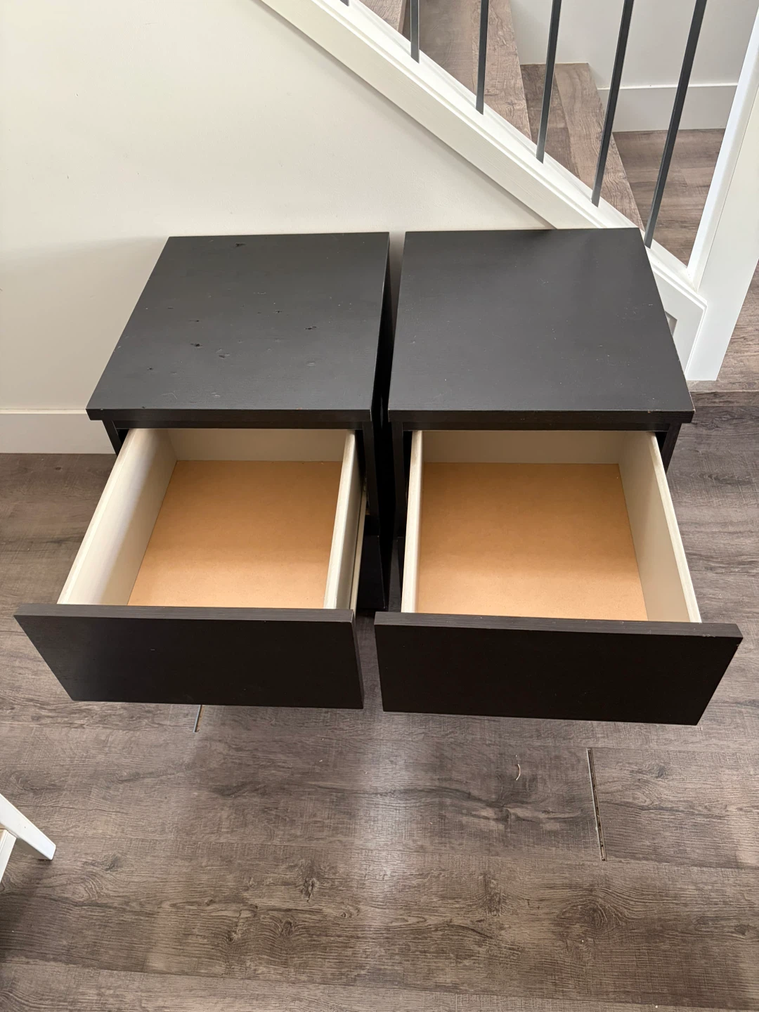Pair of IKEA nightstands MALM black brown - photo 2