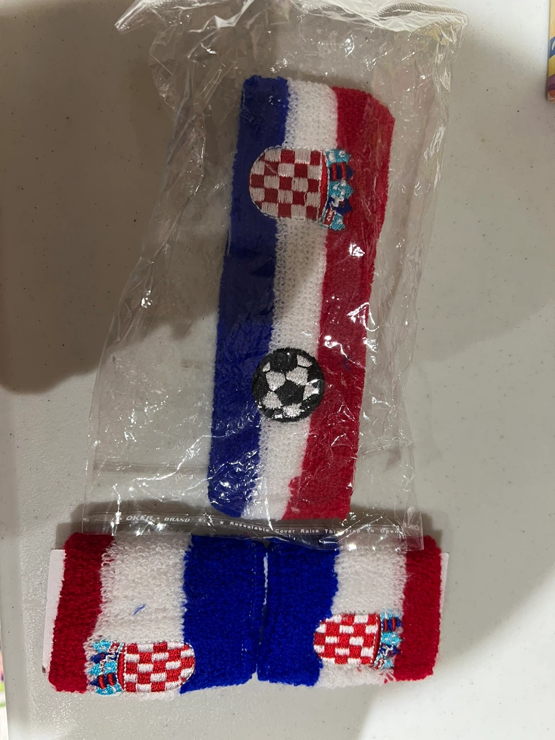 Croatia Flag Wristbands with Soccer Ball