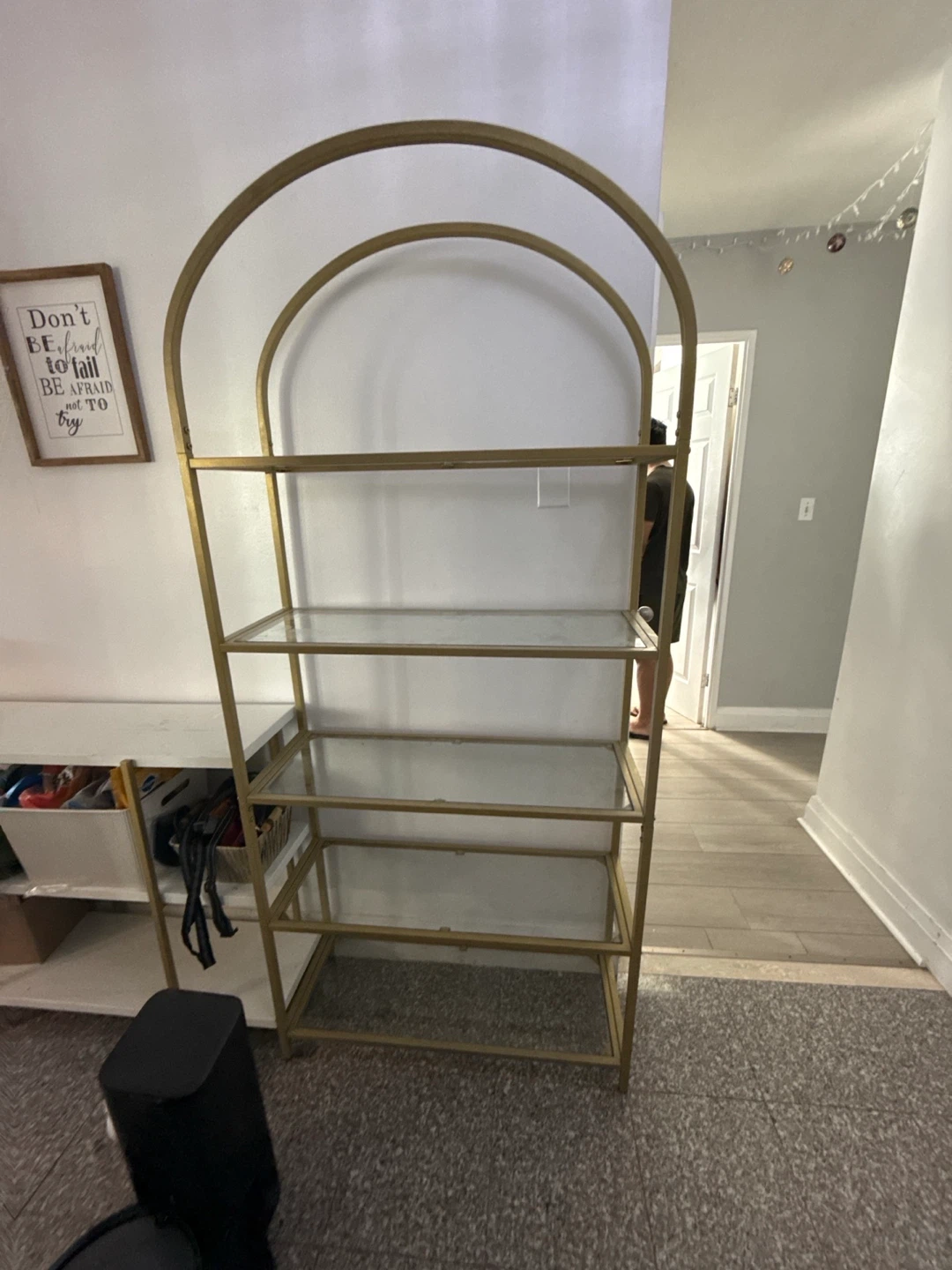 Gold Arch Bookshelf/Display Shelf