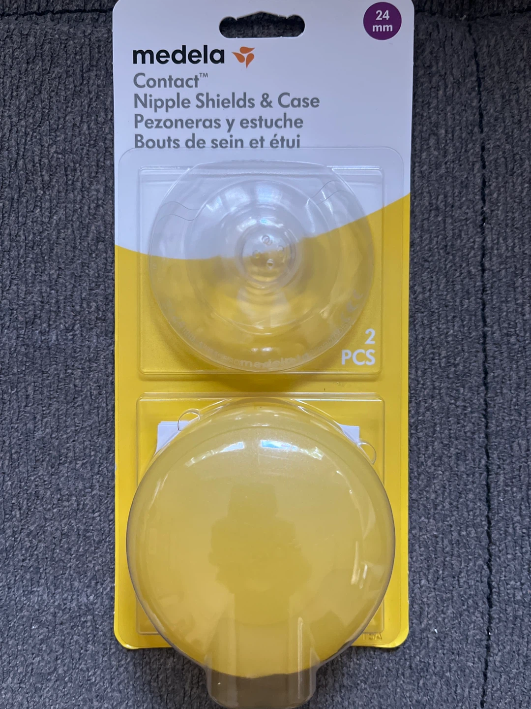 NEW - Medela Contact Nipple Shields & Case - 24mm