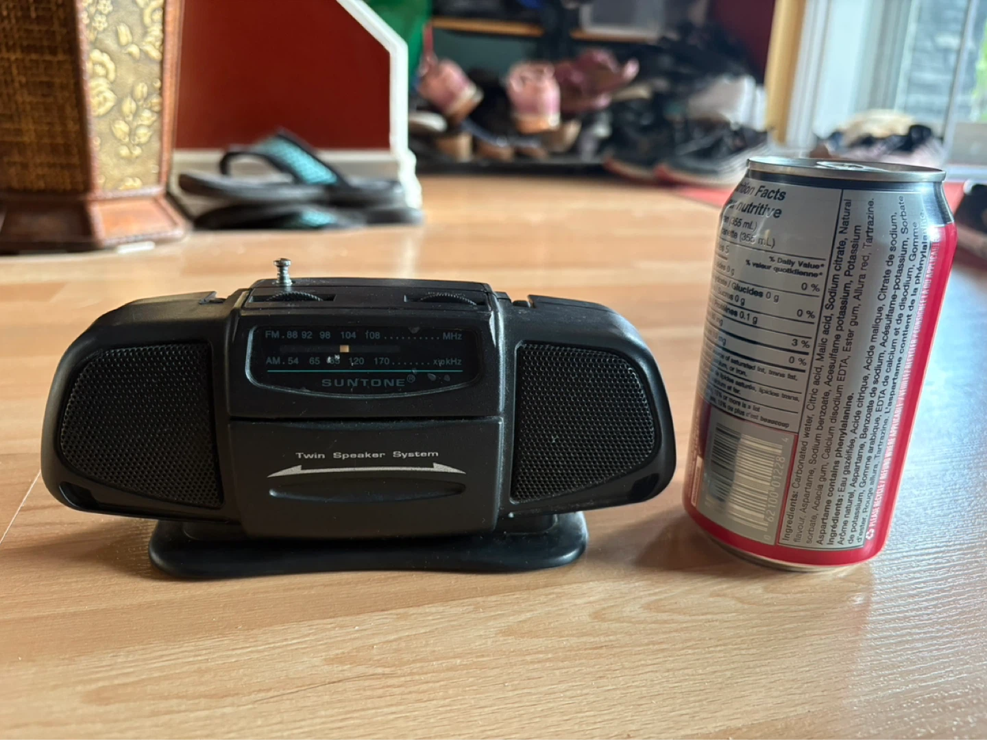 Vintage Electro Brand Mini Boom Box AM/FM Radio Twin Speakers