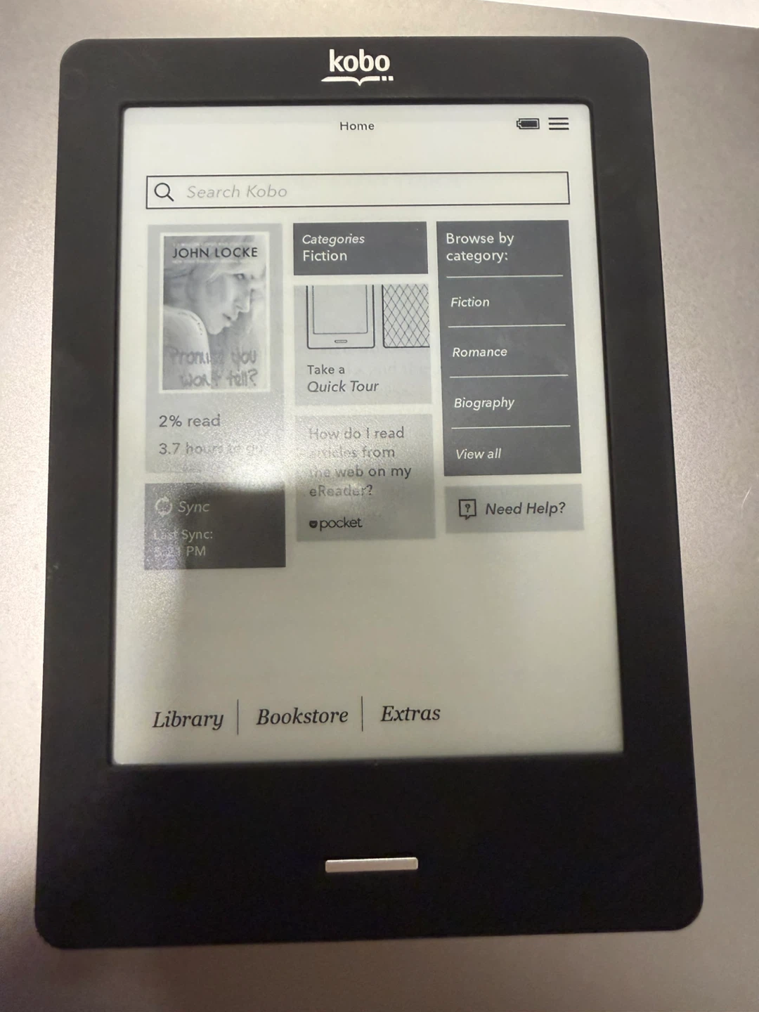 Kobo Touch eReader, only connect using computer - photo 2