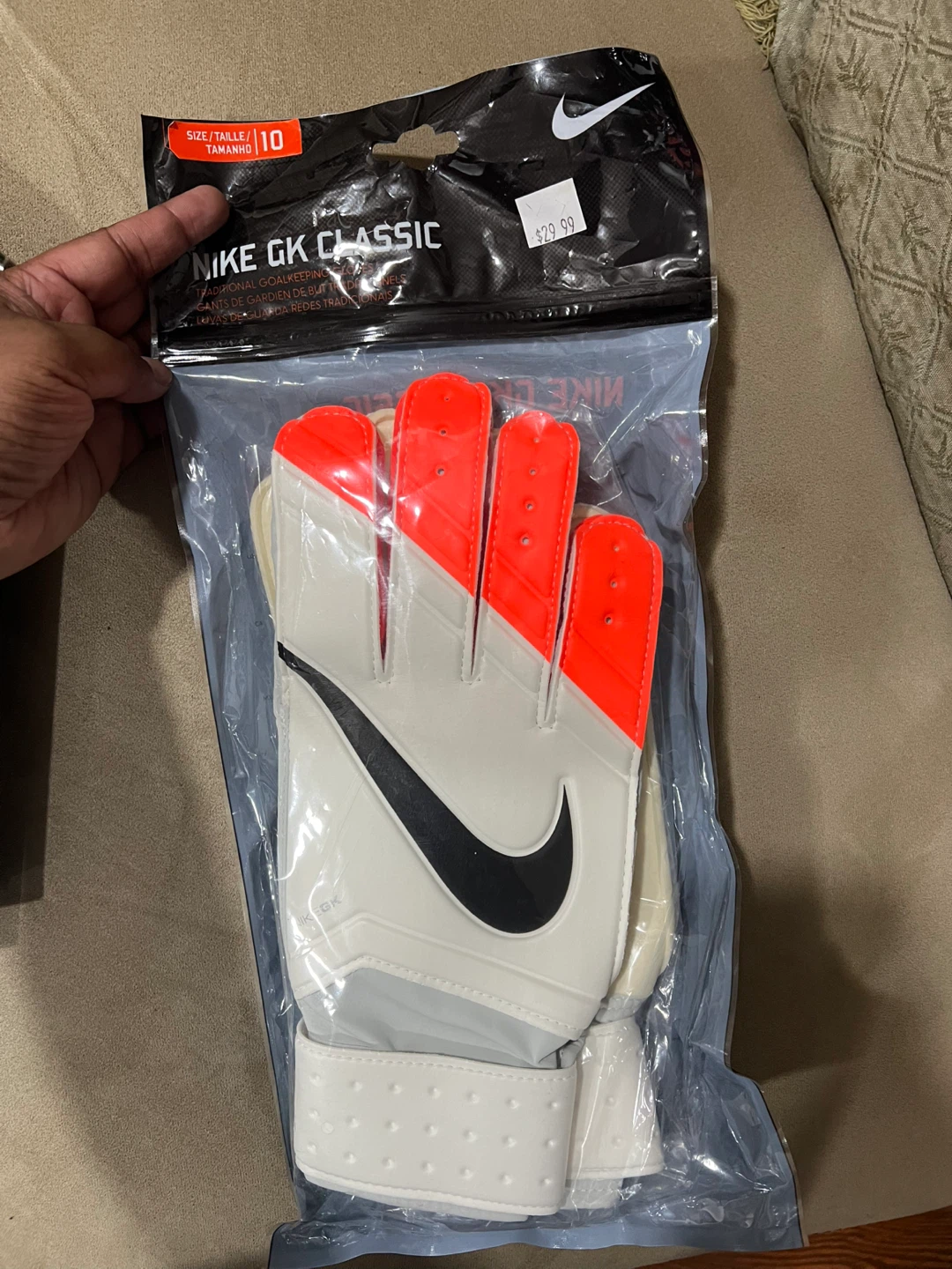 Nike GK Classic Goalkeeper Gloves Size 10