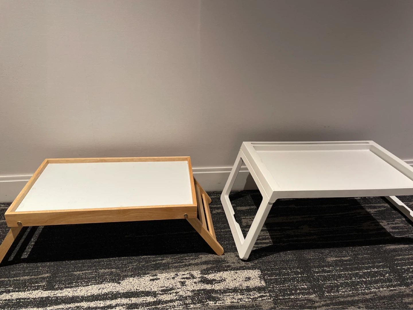 IKEA KLIPSK Bed Tray White and wooden - photo 4