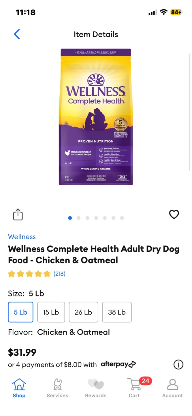 5lbs Wellness Dog Food - photo 5