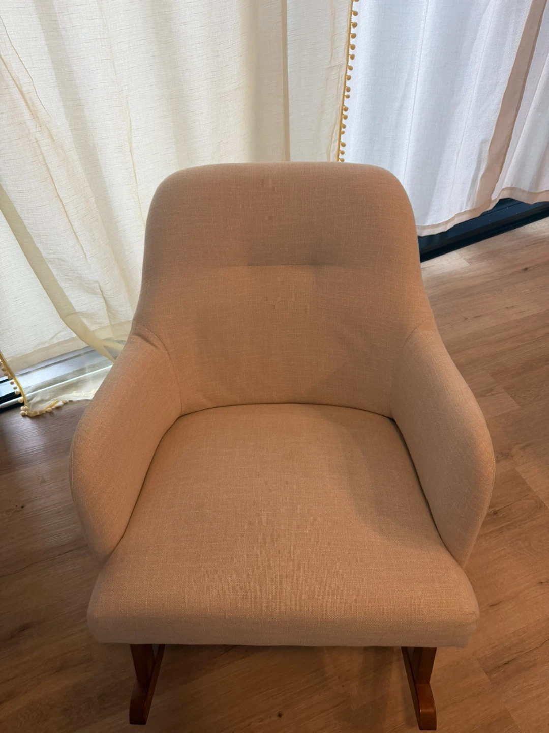 Structube Rocko Rocking Chair – Beige Fabric – - photo 2