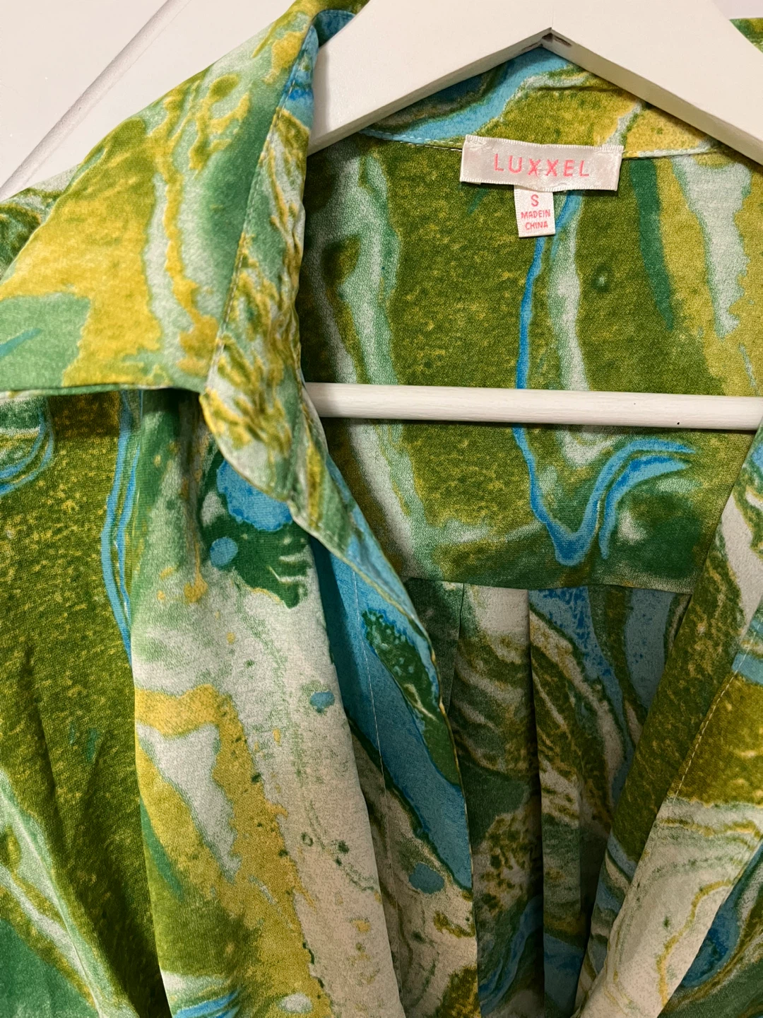 LUXXEL Swirl Print Button-Up Shirt Dress - photo 2