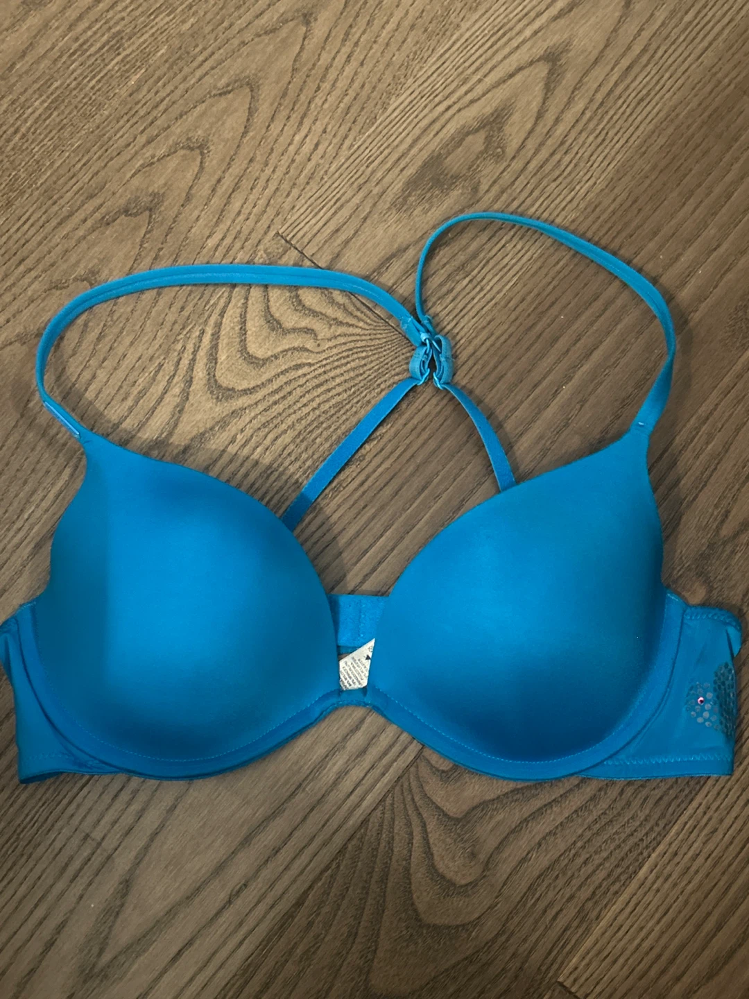 Blue Push-Up Bra