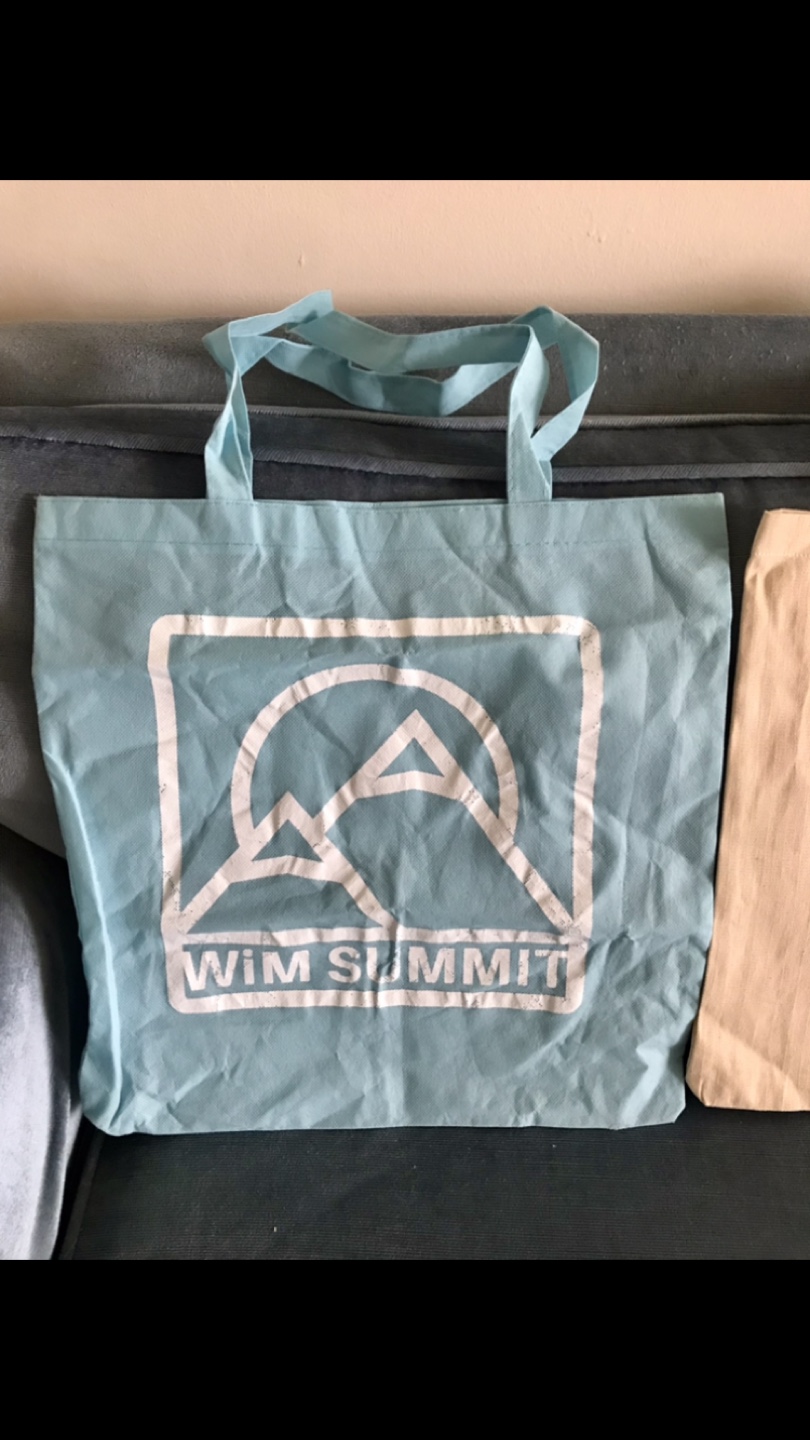 Tote Bag - Blue with Mountains & Sunrise Design