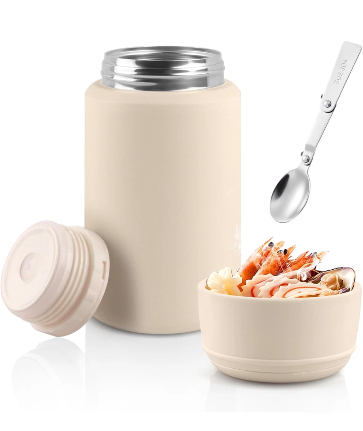 Thermo, 25oz Food Jar with Handle Spoon