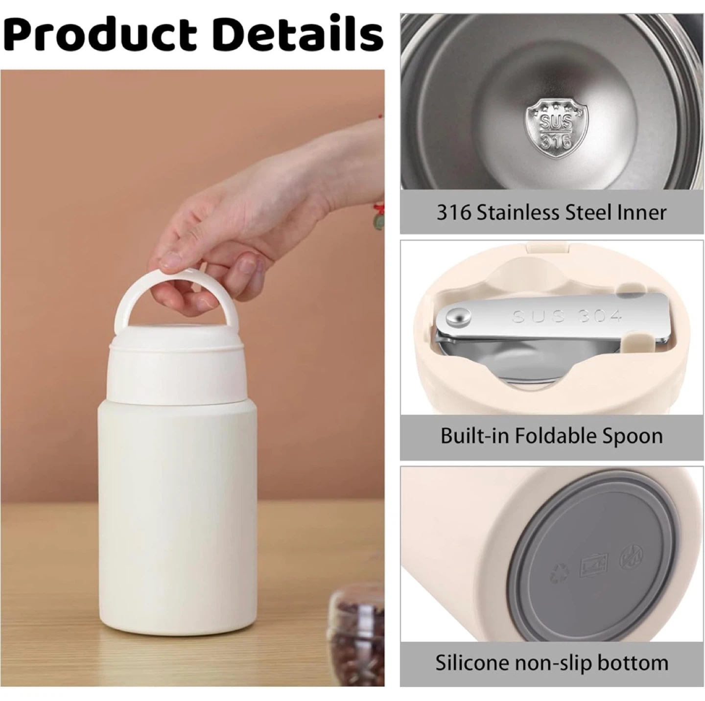 Thermo, 25oz Food Jar with Handle Spoon - photo 5