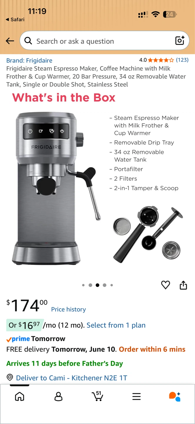 Frigidaire Steam Espresso Maker with Milk Frother - photo 4