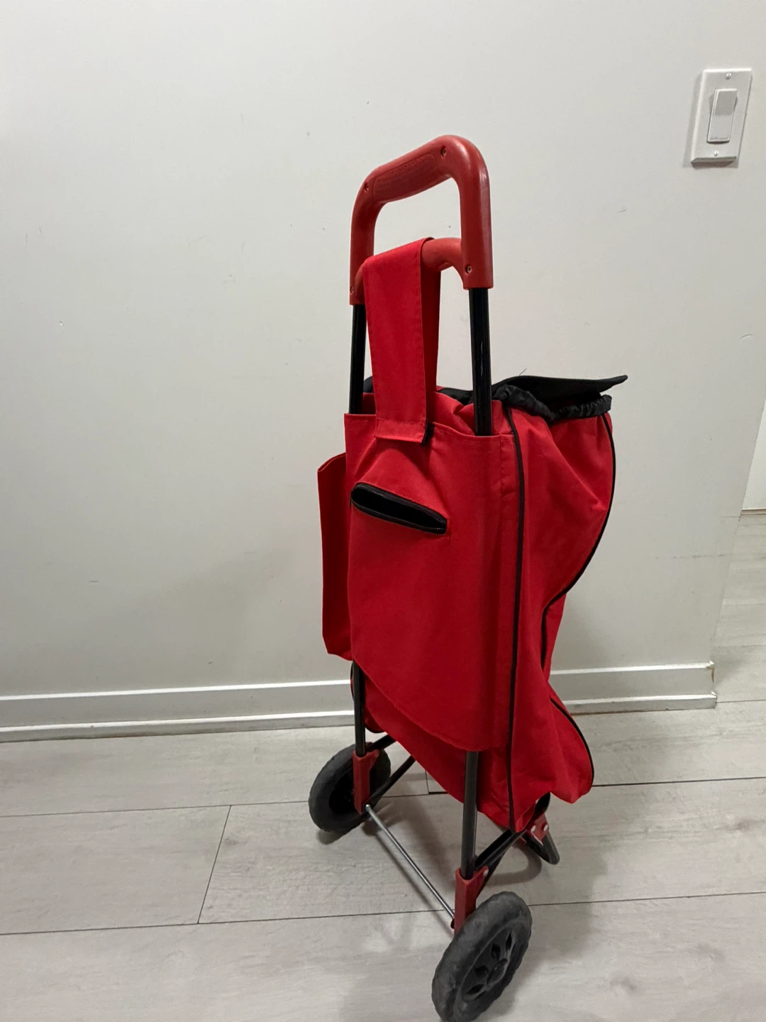 Red Shopping Cart with Wheels - photo 3