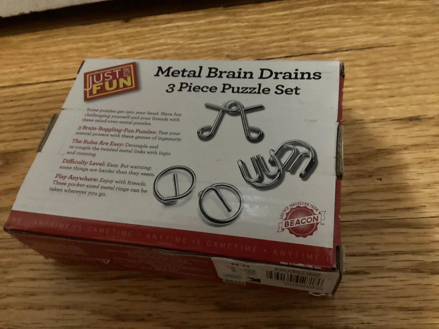 Just For Fun Metal Brain Drains 3 Piece Puzzle Set - photo 2