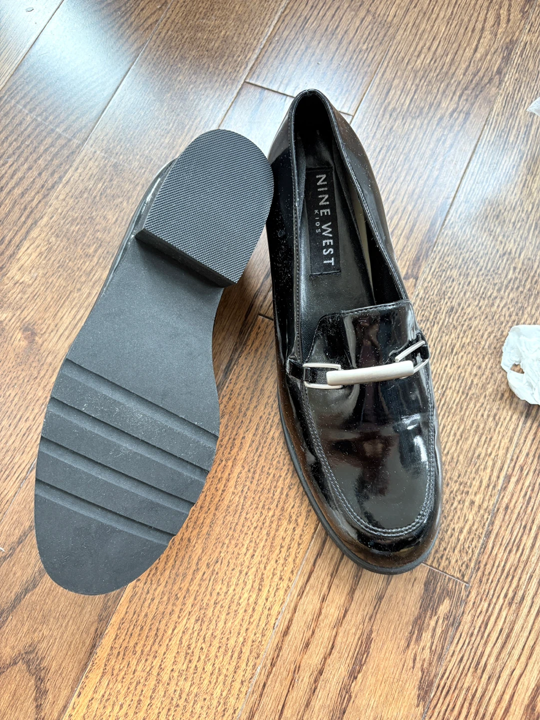 Nine West Black Patent Loafer Shoes - photo 2
