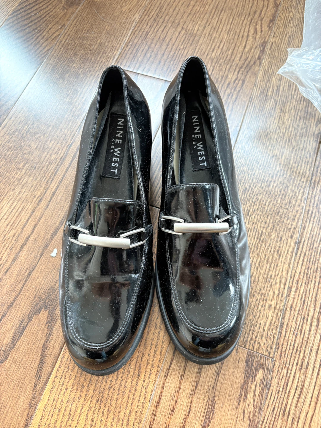 Nine West Black Patent Loafer Shoes
