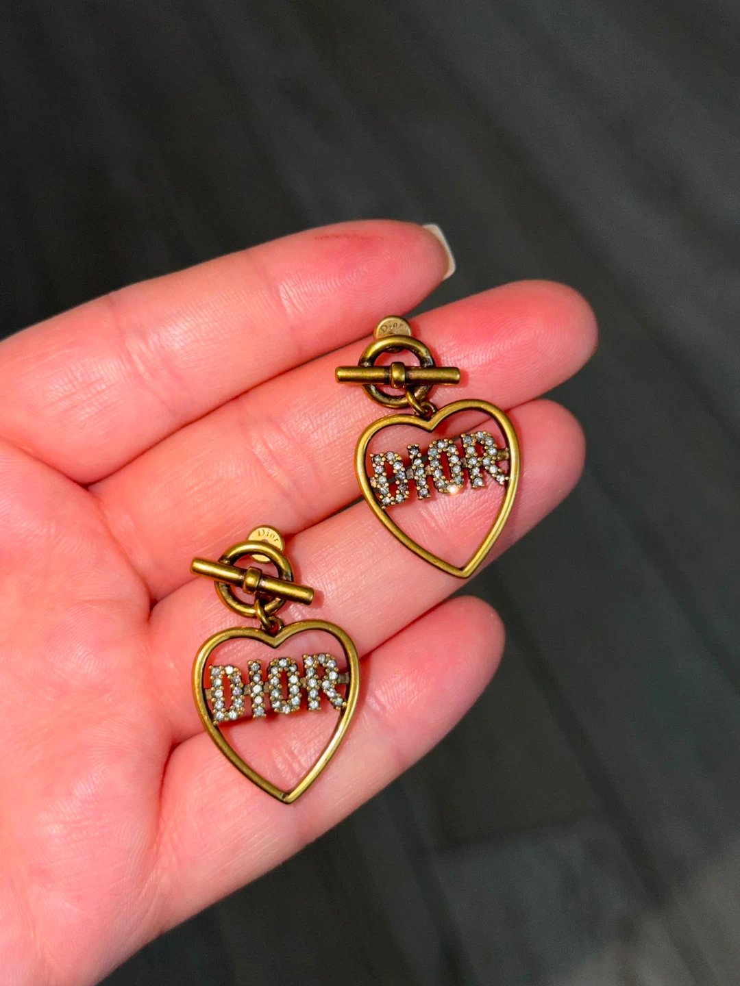 Dior Heart Earrings with Crystals - photo 2