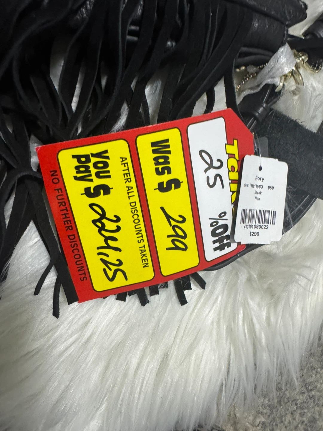 DanierWomens Rory Shoulder Bag Black Leather Fringe - photo 5