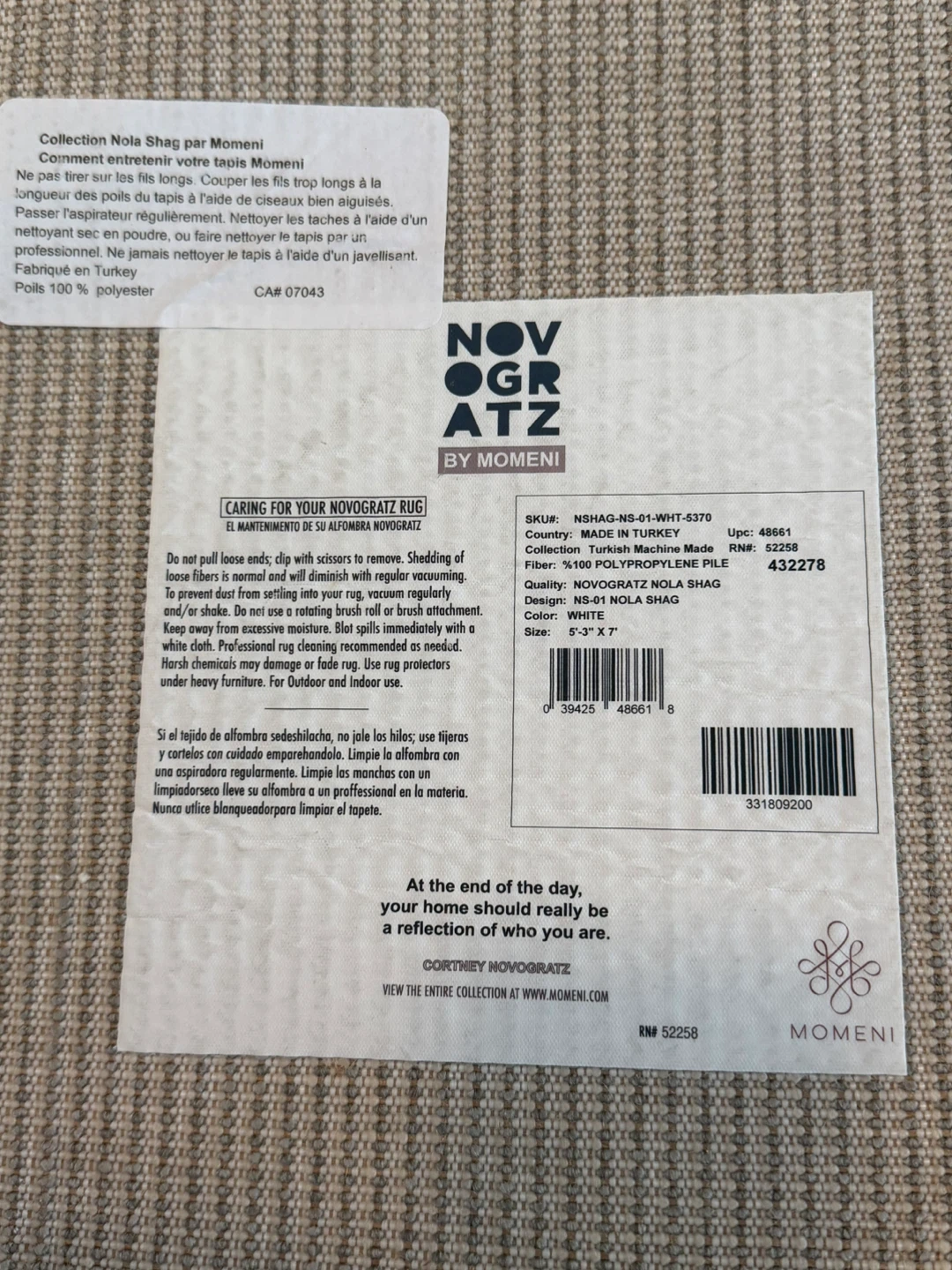 Novogratz Nola Shag Indoor Rug 5'3" x 7' - photo 2