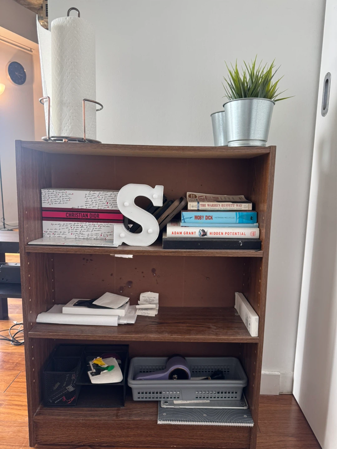 Wooden book shelf