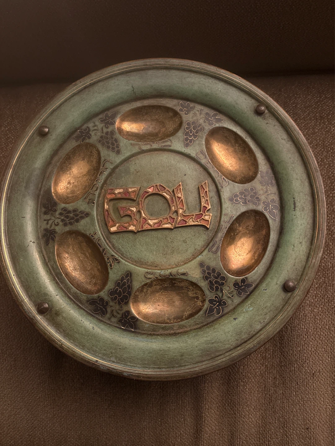 Vintage Shabbat devilled egg tray
