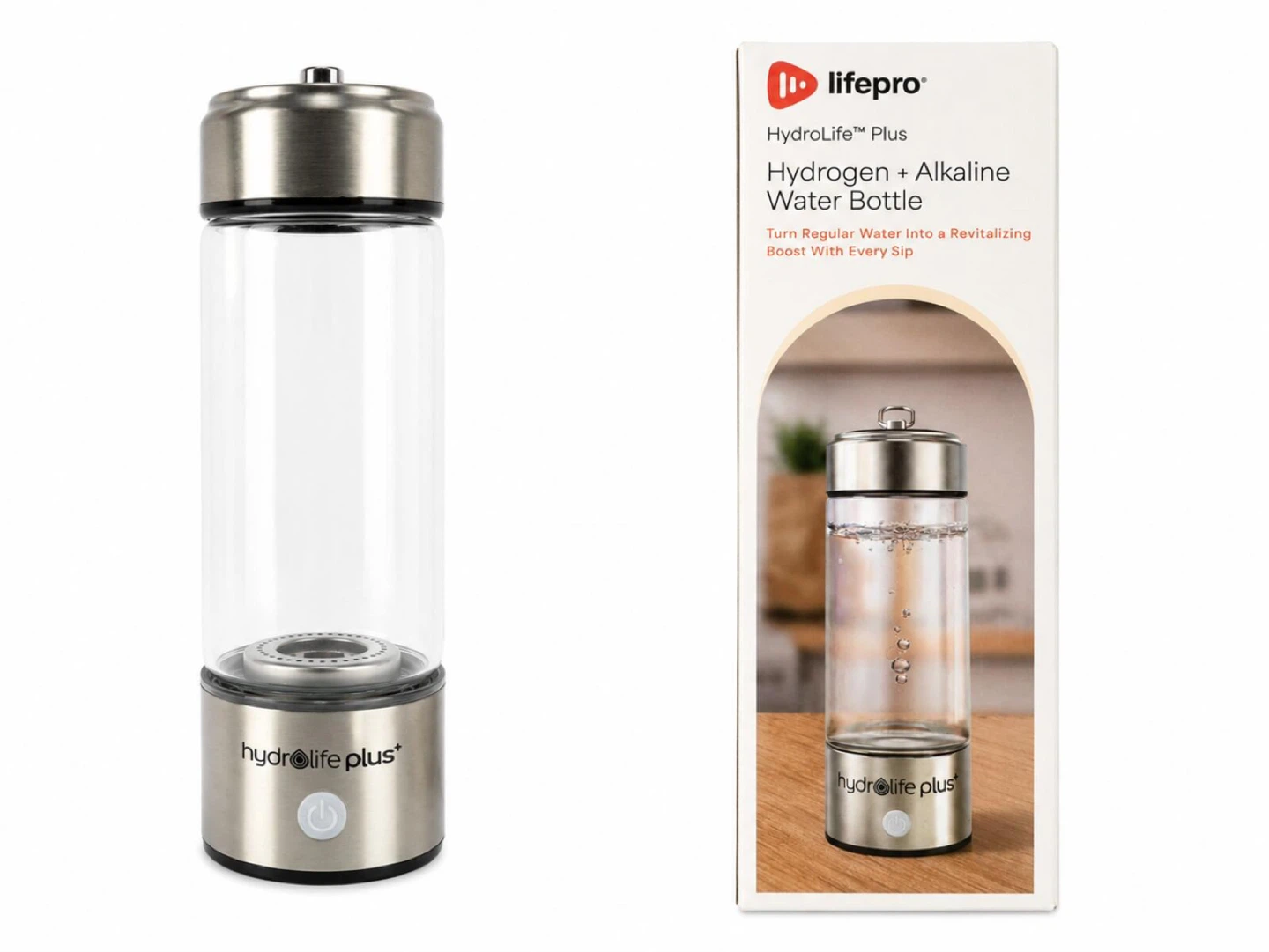 LifePro HydroLife Plus Hydrogen Alkaline Water Bottle 420ml NIB