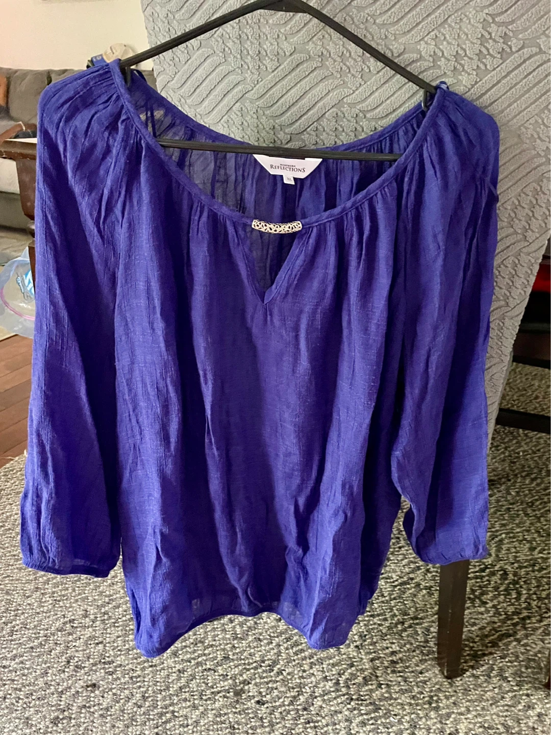 Reflections Women's Purple Long Sleeve Top