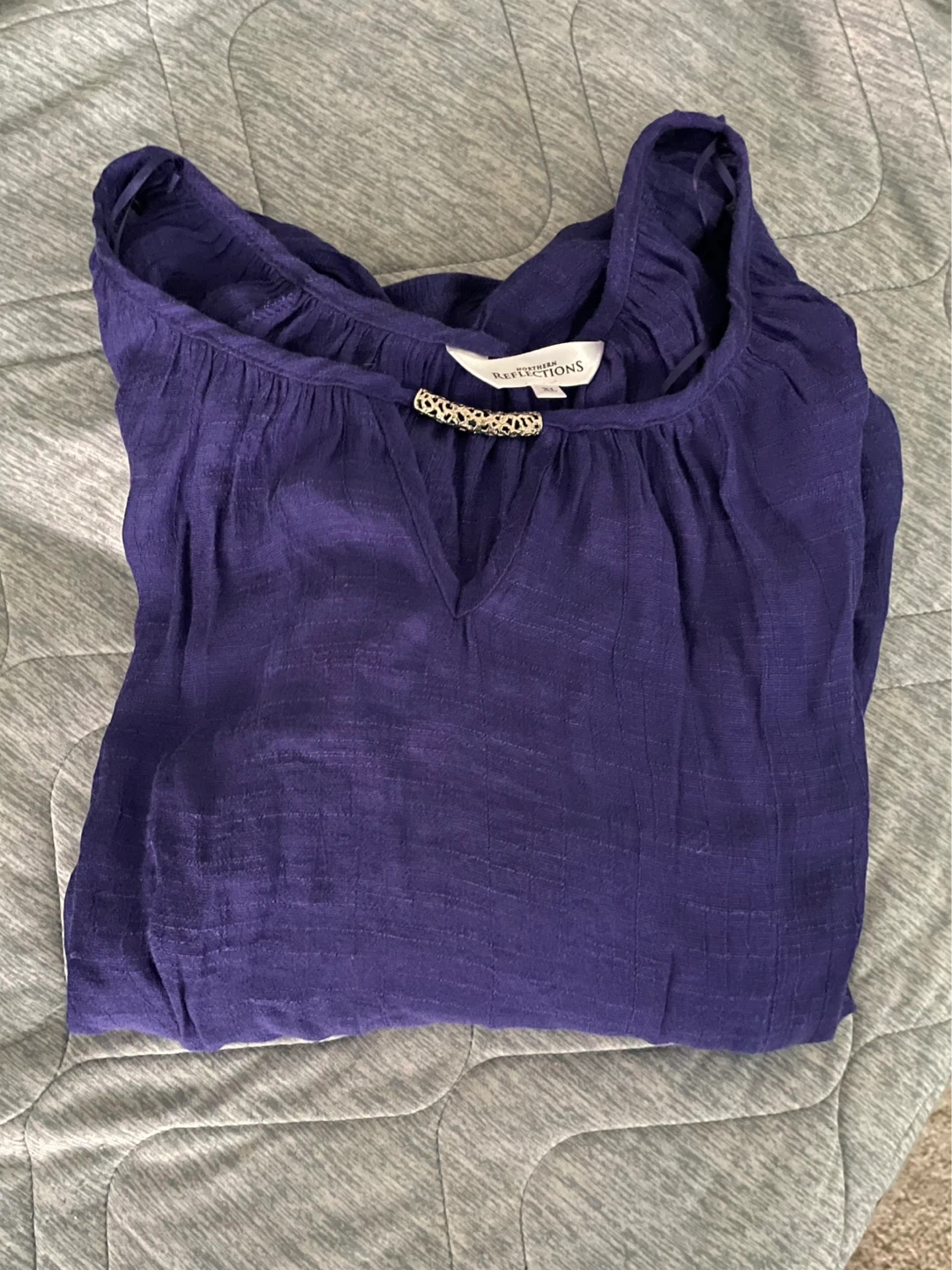 Reflections Women's Purple Long Sleeve Top - photo 3