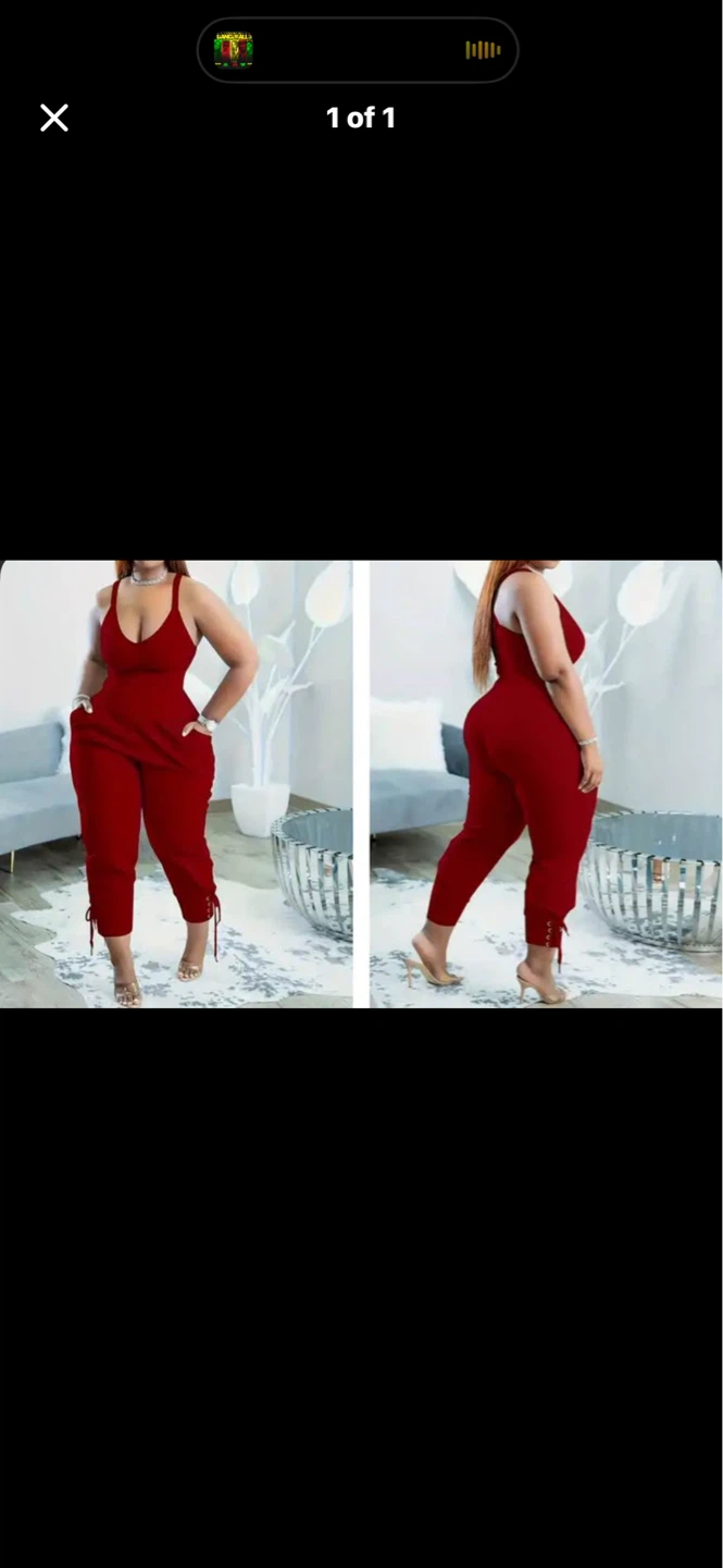 Women's Red Jumpsuit. Size XL