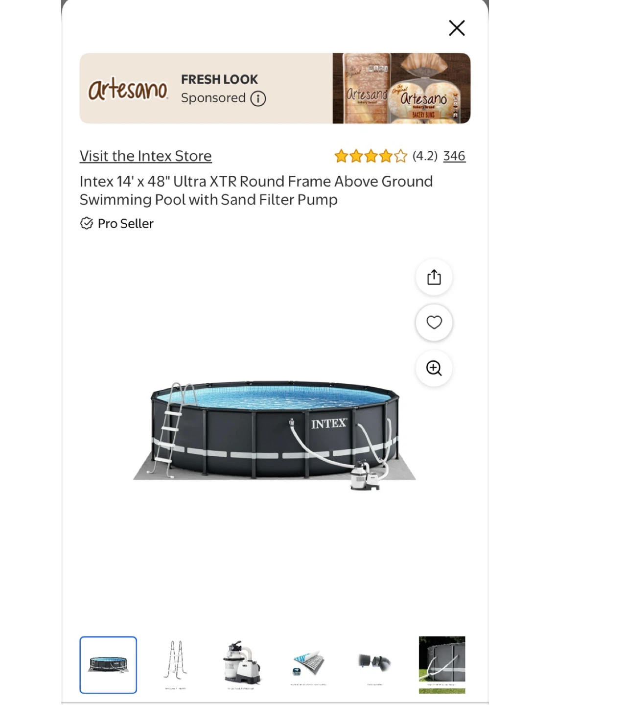 Intex 14' x 48" Ultra XTR Round Above Ground Swimming Pool - photo 5