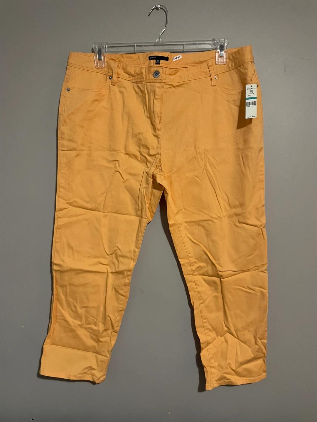CHAUS Women's Orange Apricot Capri Pants Size 16 - photo 3