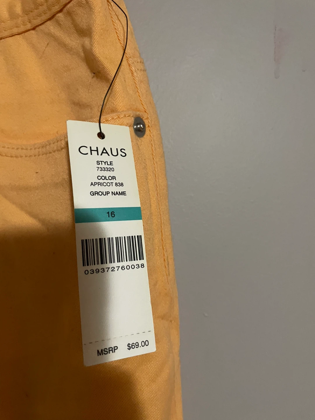 CHAUS Women's Orange Apricot Capri Pants Size 16