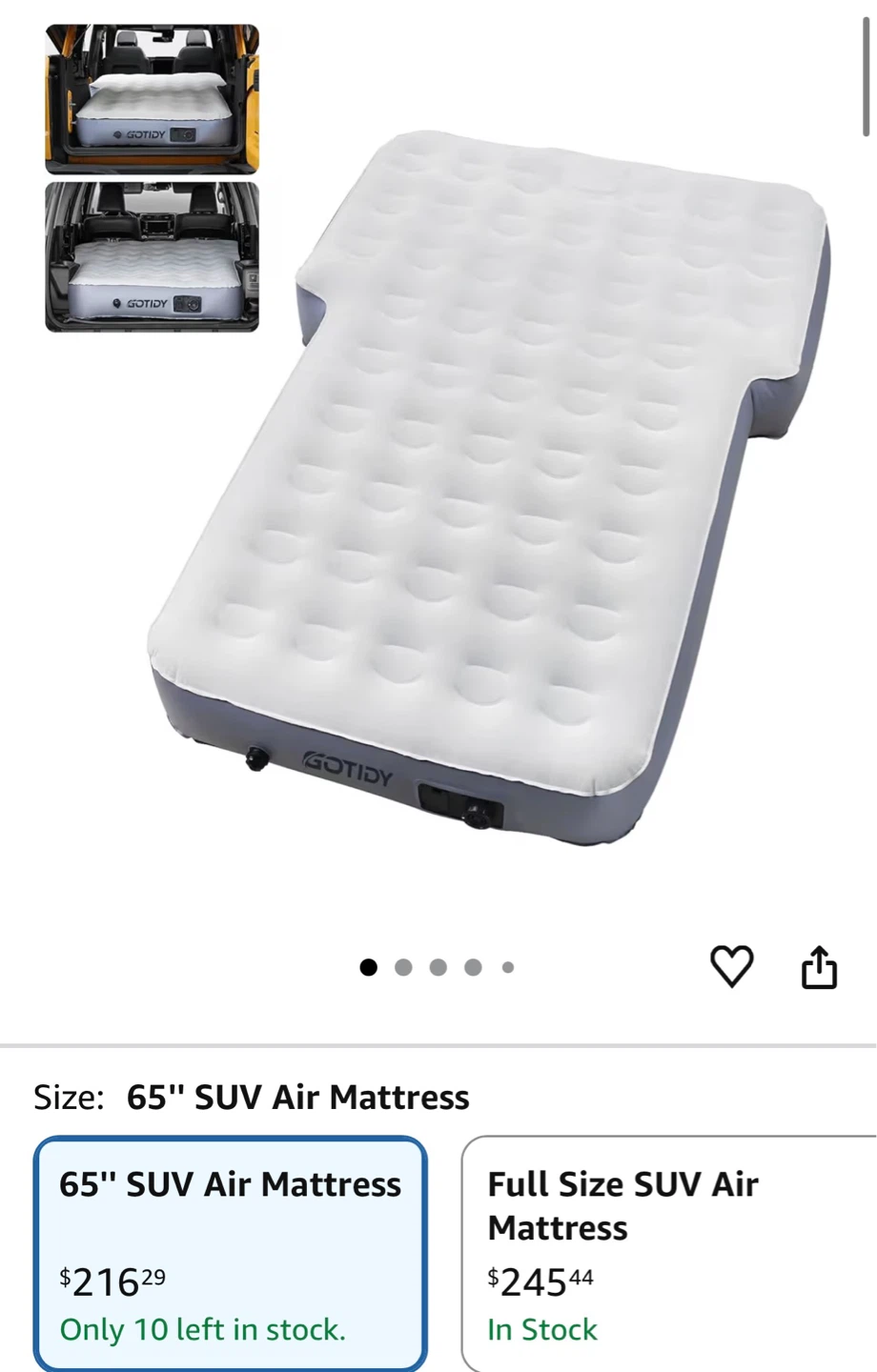 GOTIDY 65" SUV Air Car Mattress - photo 5