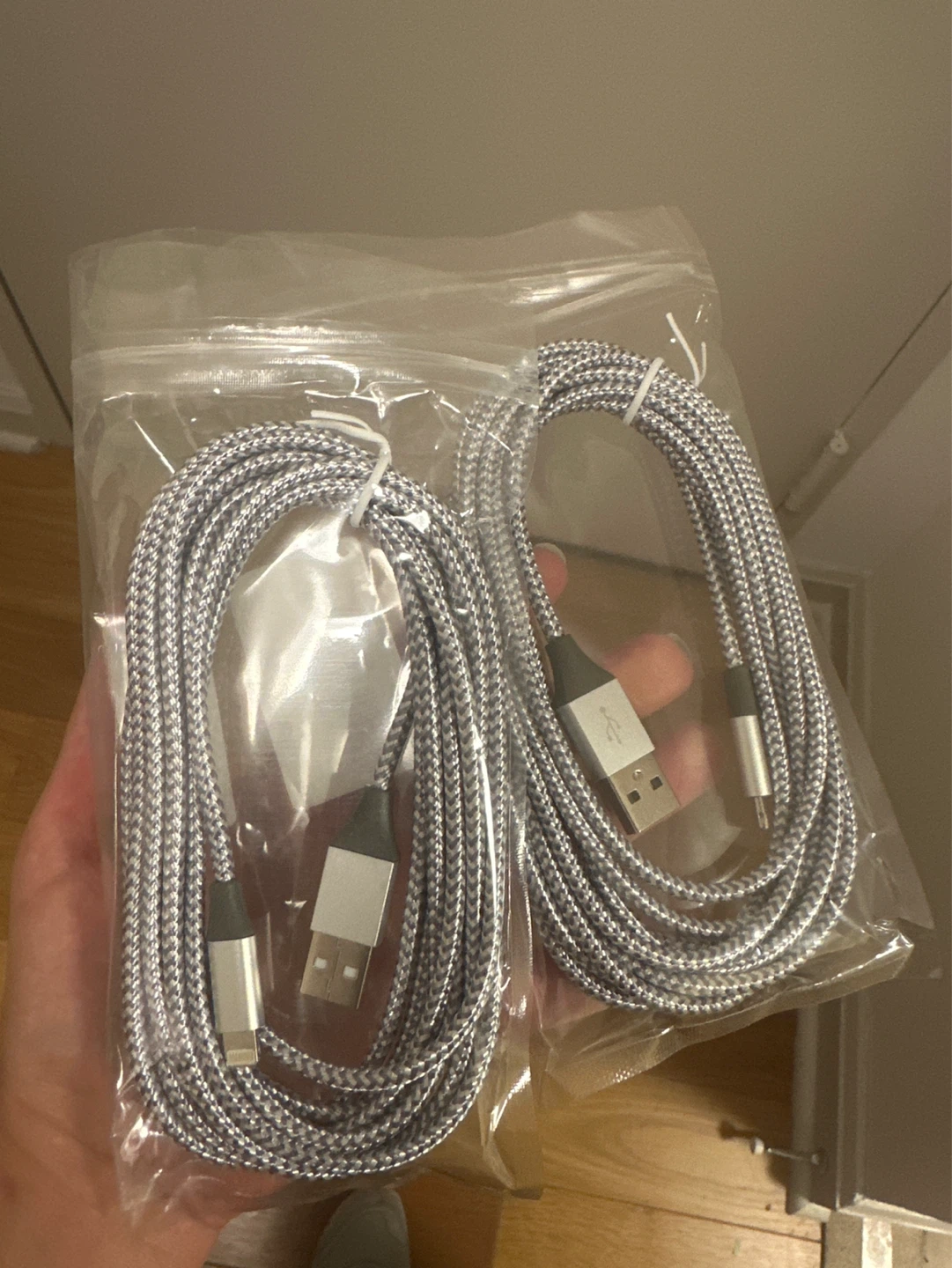 2 Pack Braided USB C to Lightning Cables