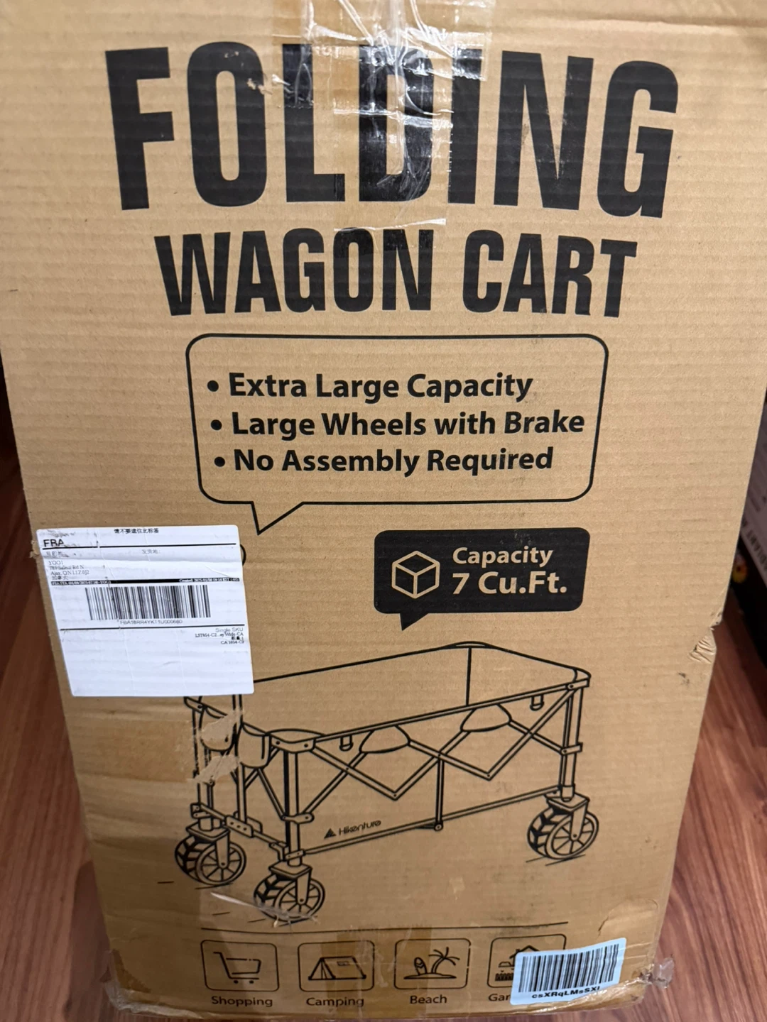 HIKENTURE Folding Wagon Cart - 7 Cu.Ft. - photo 5