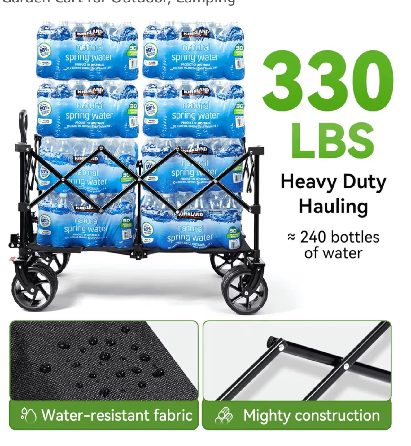HIKENTURE Folding Wagon Cart - 7 Cu.Ft. - photo 4